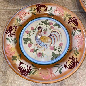 Danna Cullen Design "Chanticleer" painted pottery